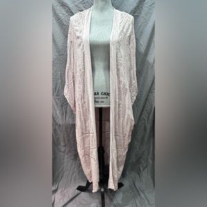 YOUNG FABULOUS & BROKE Maxi Eyelet Cardigan - Also Great Beach Cover!